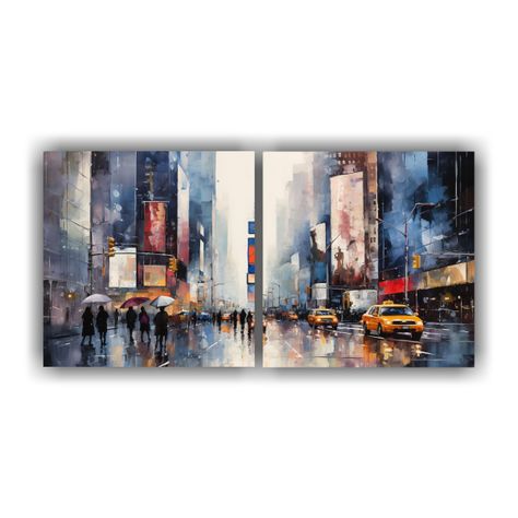 Pintura Decorativa Set 2 Canvas Conceptual 140x70 Cm-0