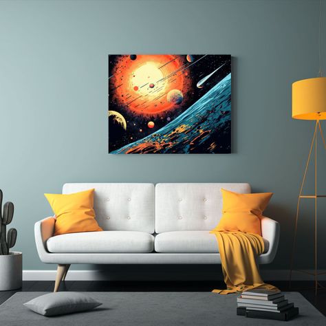 Cuadro Decorativo Estilo Cómic De Escena 65x50cm-2