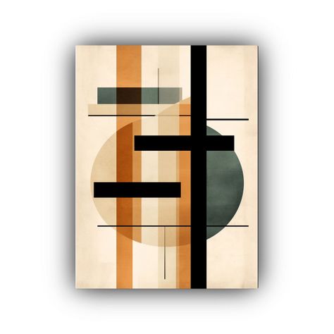 Pintura Mural De Composición Dinámica Con Líneas Paralela 30x40cm-0