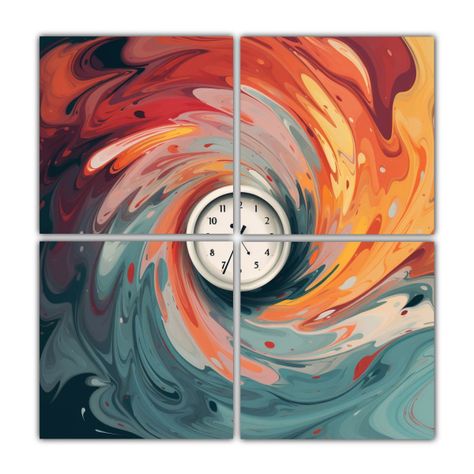 Cuadros Decorativos De Baño Con Reloj: 40x40 Cm-0