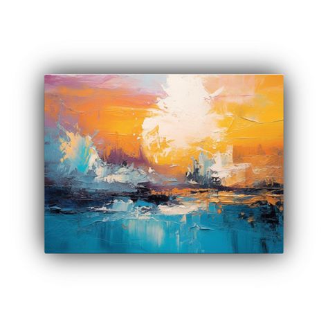 Viaje De Perspectiva De Colores A Través De Paisajes Abstra 45x30cm-0