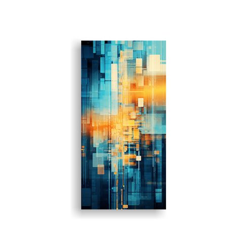 Arte Diseño Baño: Impresión Digital Abstracta 50x100cm-0