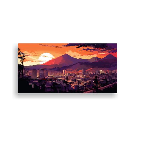 Cuadro Decorativo En Tonos Marrón Y Morado Para S 160x80cm-0