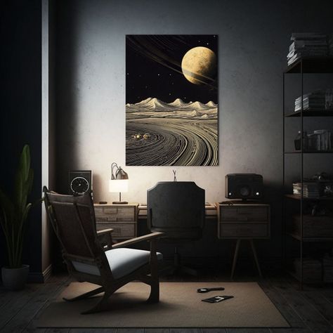 Pintura Decorativa Lienzo Estilo Galaxia Con 60x90cm-2