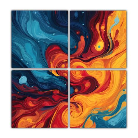 Pintura Decorativa Inspiración Espacial Vibrante 200x200 Cm-0