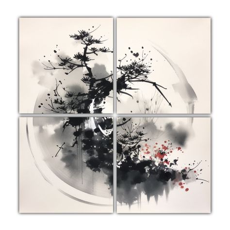 Cuatro Lienzos Alta Calidad Para Pintura Japonesa 200x200 Cm-0