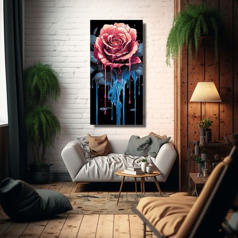 Arte De Pared Abstracto Lienzo Derritiéndose 60x120cm-2