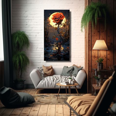 Cuadro Lienzo Pop Art Rosa Derritiéndose Estilo 60x120cm-2