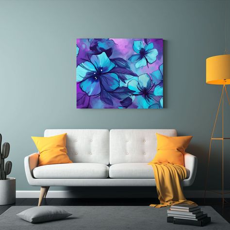 Cuadros Decorativos Para Dormitorio En Colores Púrpura Y Tu 75x50cm-2