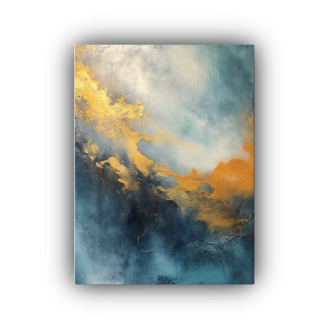 Arte De Pared Acuarela Abstracta Resiste Amanecer 40x60cm-0