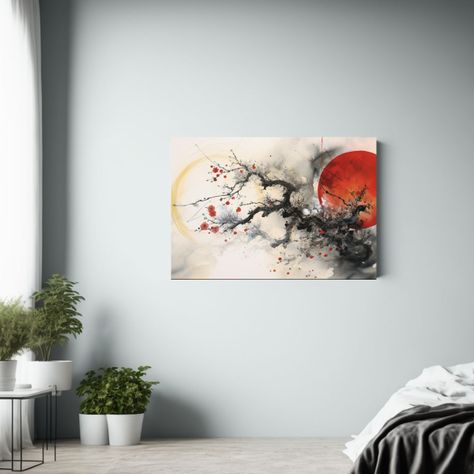 Pintura Cocina Estilo Caligrafía China Pintando Universo 30x20cm-2