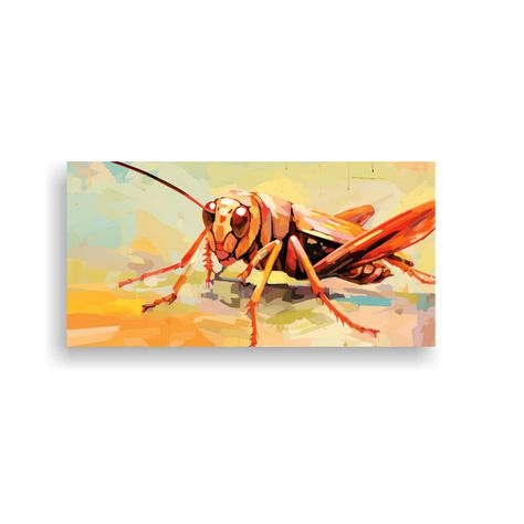 Cuadro Decorativo De Arte Pop: Saltamontes En Tono 60x30cm-0
