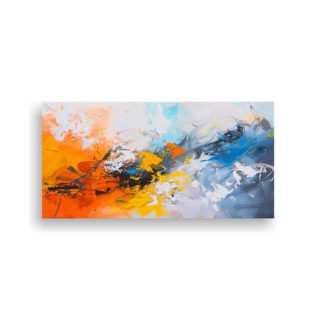 Cuadro Abstracto Moderno En Estilo óleo Sobre 60x30cm-0