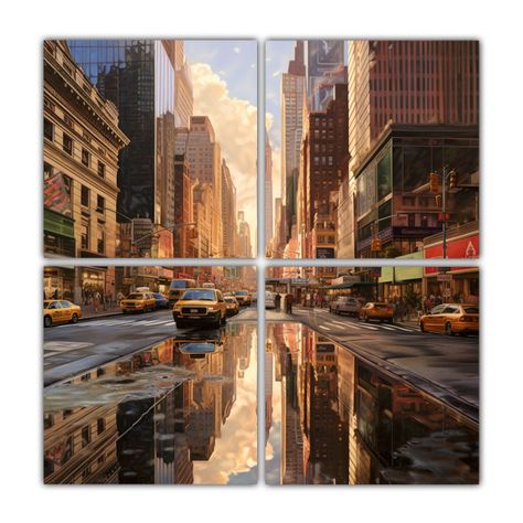 Cuadro Decorativo De Nueva York Armonía 200x200 Cm-0