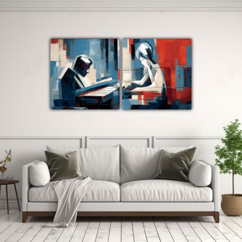 Set De Pinturas En Bastidor Creativas 60x30 Cm-2