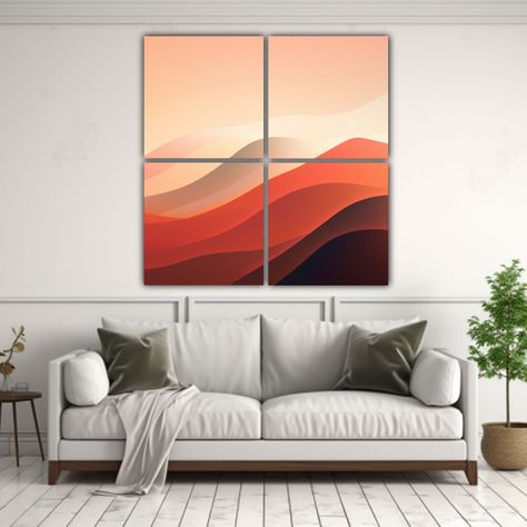 Cuatro Lienzos Patron Intenso Color Closeup 200x200 Cm-2