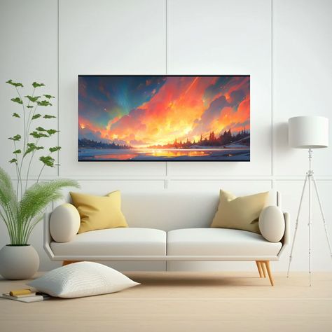 Pintura Abstracta Equilibrio Visual Luces Del Nort 80x40cm-2