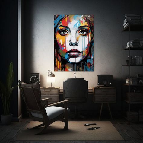 Pintura Decorativa De Finas Líneas Resistentes Con Famosos  30x45cm-2