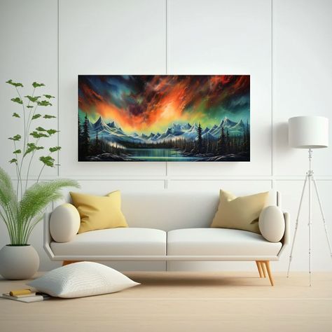 Cuadro Abstracto Fine Art Vanguardia Baño Aurora 100x50cm-2