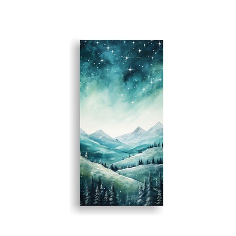 Cuadro Fotografía Simetría Paisaje Montañoso 50x100cm-0