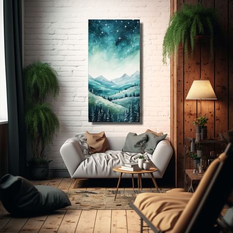Cuadro Fotografía Simetría Paisaje Montañoso 50x100cm-2