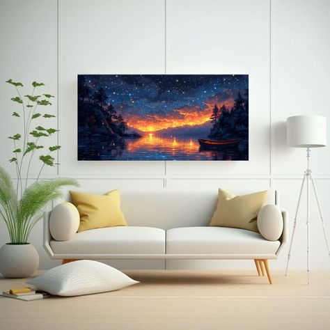 Cuadro Decorativo Estilo Pixel Art Escena 8Bit 60x30cm-2
