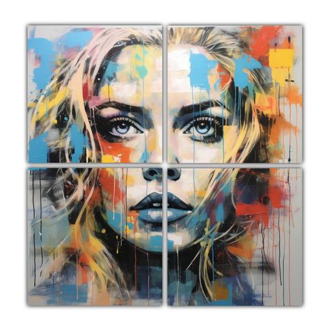 Cuadro Tela Sublimada Madonna En El Espacio 200x200 Cm-0