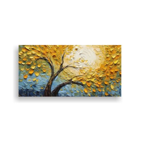 Pinturas Abstractas Estilo Van Gogh: Abstracción 100x50cm-0