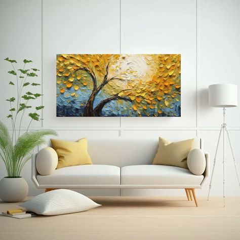 Pinturas Abstractas Estilo Van Gogh: Abstracción 100x50cm-2