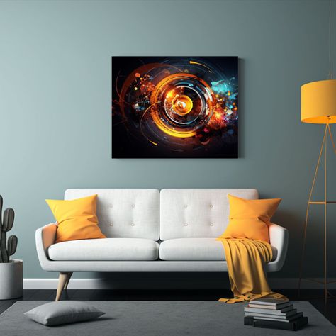 Fondo De Tecnología Con Diseño Gráfico De Alta 40x30cm-2