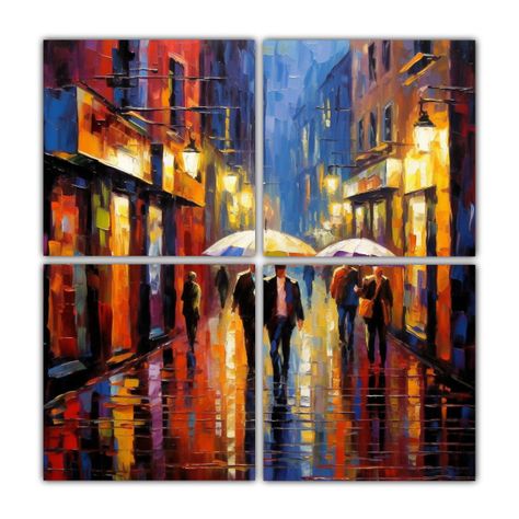 Cuadros Urbanos De Calidad Con Motivo De Calle 80x80 Cm-0