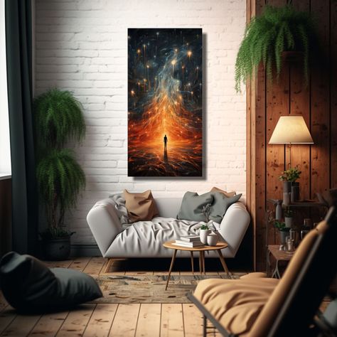 Pintura Decorativa: Danza Surrealista De 50x100cm-2