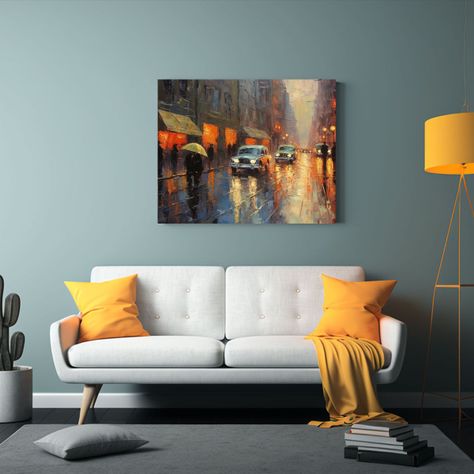 Cuadro Conceptual Adorno Grande Coches De Calle 90x60cm-2