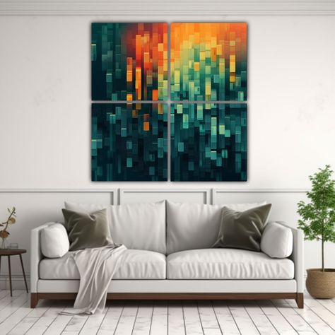 Arte De Pared Abstracto Acelerando Inteligencia 200x200 Cm-2