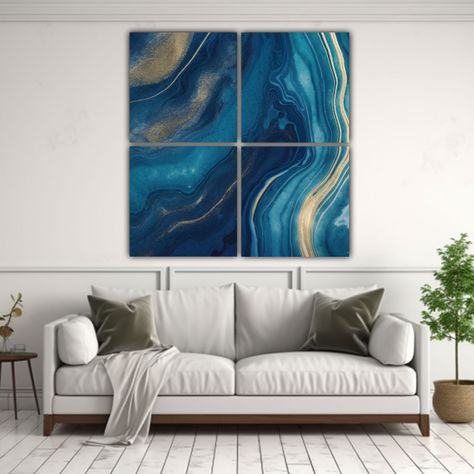 Cuatro Composición Belleza Natural Y154 Pinturas 200x200 Cm-2