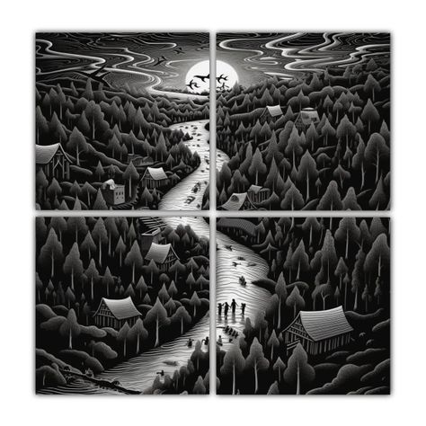 Cuatro Artes Inspiración Naturaleza Viva 200x200 Cm-0