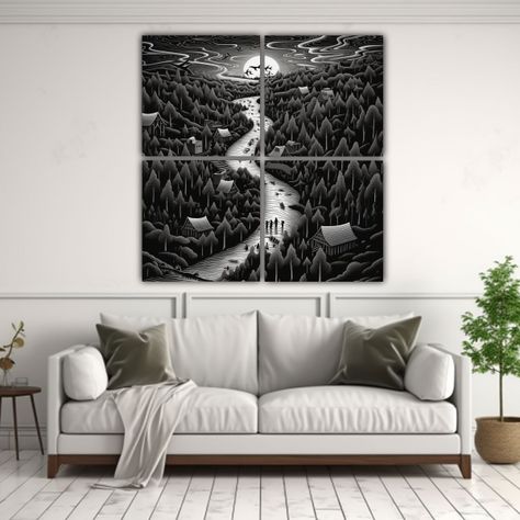 Cuatro Artes Inspiración Naturaleza Viva 200x200 Cm-2