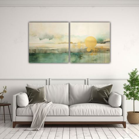 Set 2 Telas En Bastidor Hermoso Temática Pintura 160x80 Cm-2
