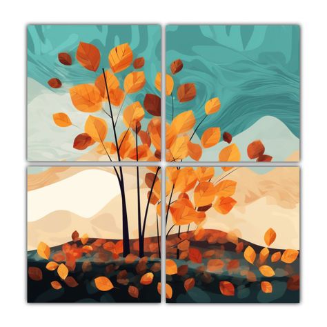 Cuatro Telas En Bastidor Concepto Profundidad 200x200 Cm-0