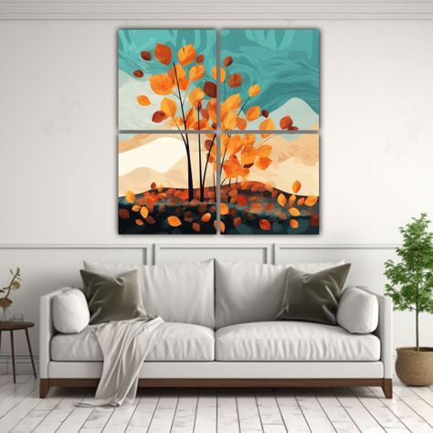 Cuatro Telas En Bastidor Concepto Profundidad 200x200 Cm-2
