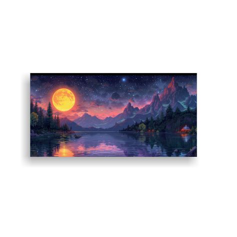 Imagen Pixel Art Estilo Vintage En Verde Oscuro, 120x60cm-0