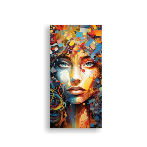 Pinturas Abstractas De Arte Vertical Decorativas 80x160cm-0