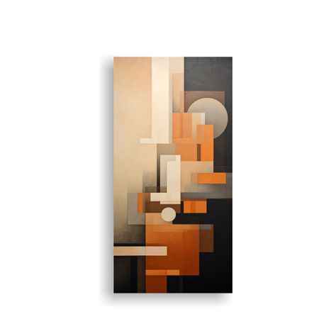 Lienzo De Tela Dibujo Equilibrio Visual En Tonos 50x100cm-0