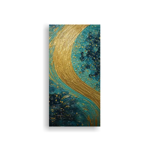Cuadro Patron Intenso Estilo Puntillismo Luminoso 60x120cm-0