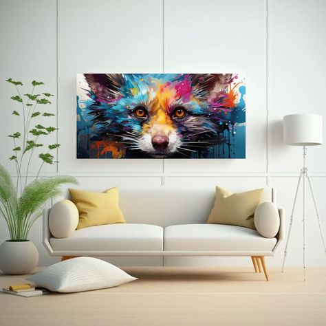 Cuadro Minimalista De Opossum En Colores Prismatic 160x80cm-2