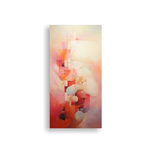 Cuadros Abstractos En Bastidor De Colores Neutros 30x60cm-0