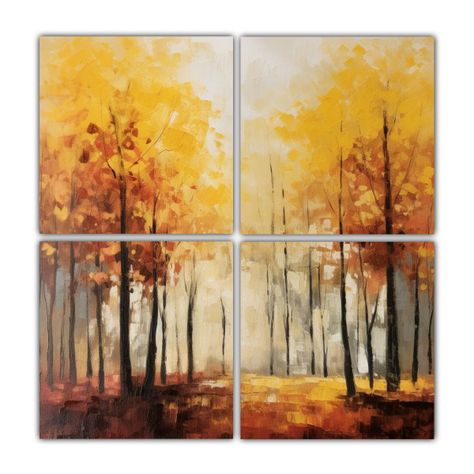 Cuadros De árboles En Otoño: Estudio Conceptual 200x200 Cm-0