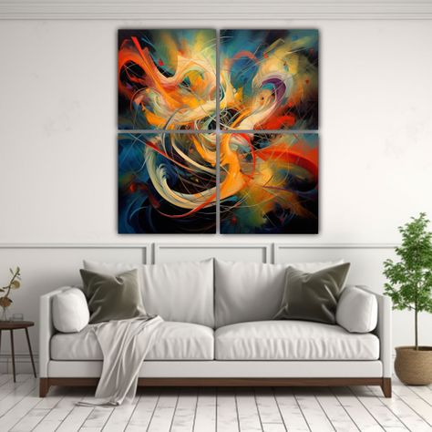 Artes Pared Concepto Protagonismo Arte Abstracto 200x200 Cm-2