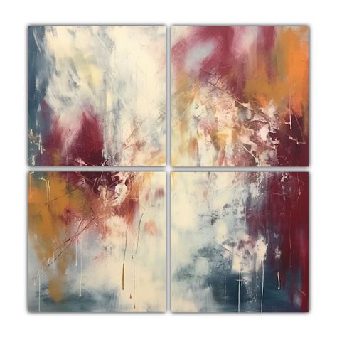 Cuatro Canvas Impreso Escenario Arte Abstracto 200x200 Cm-0