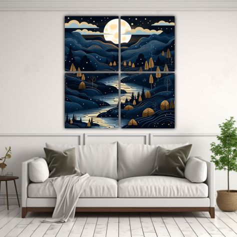 Cuatro Impresiones De Decoración De Dormitorio 200x200 Cm-2